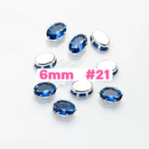 #6mm Oval  Rhinstones Charms For DIY Jewelry Accessories